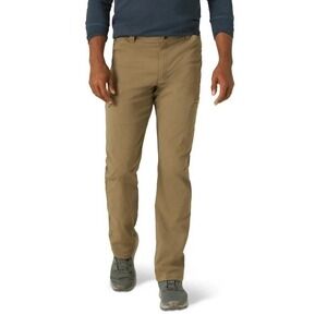 NEW Wrangler Men's 30x30 Tan Regular Fit Tech Pants Caro Outdoor